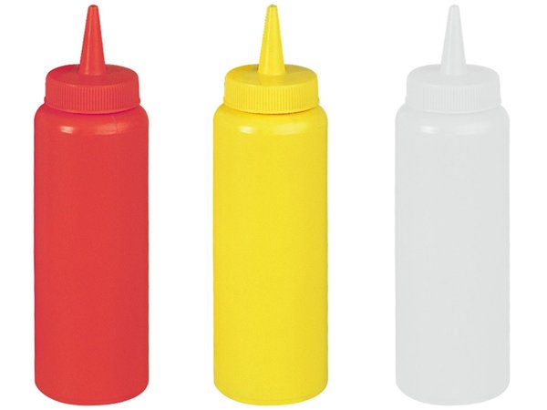 Quetschflasche 0,35 Liter / 3 Farben