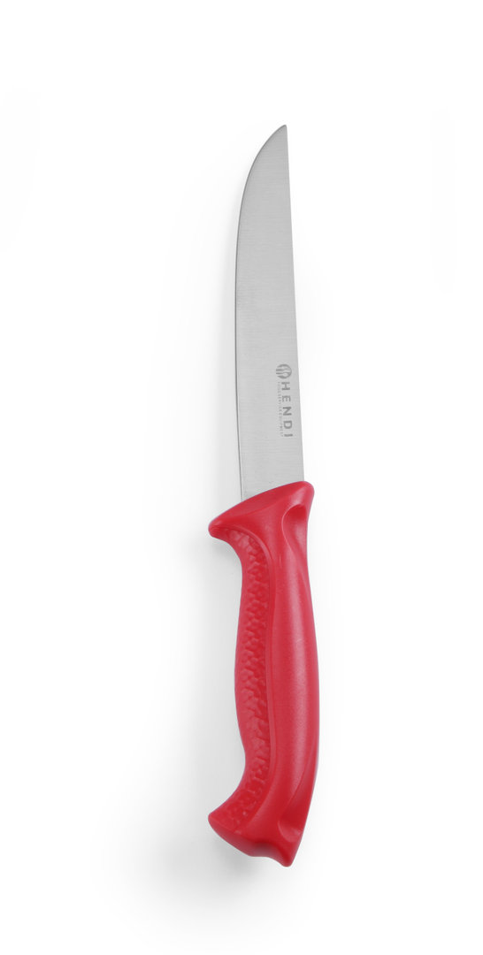 HACCP Messer rot - für rohes Fleisch - Tranchiermesser 290/150 mm